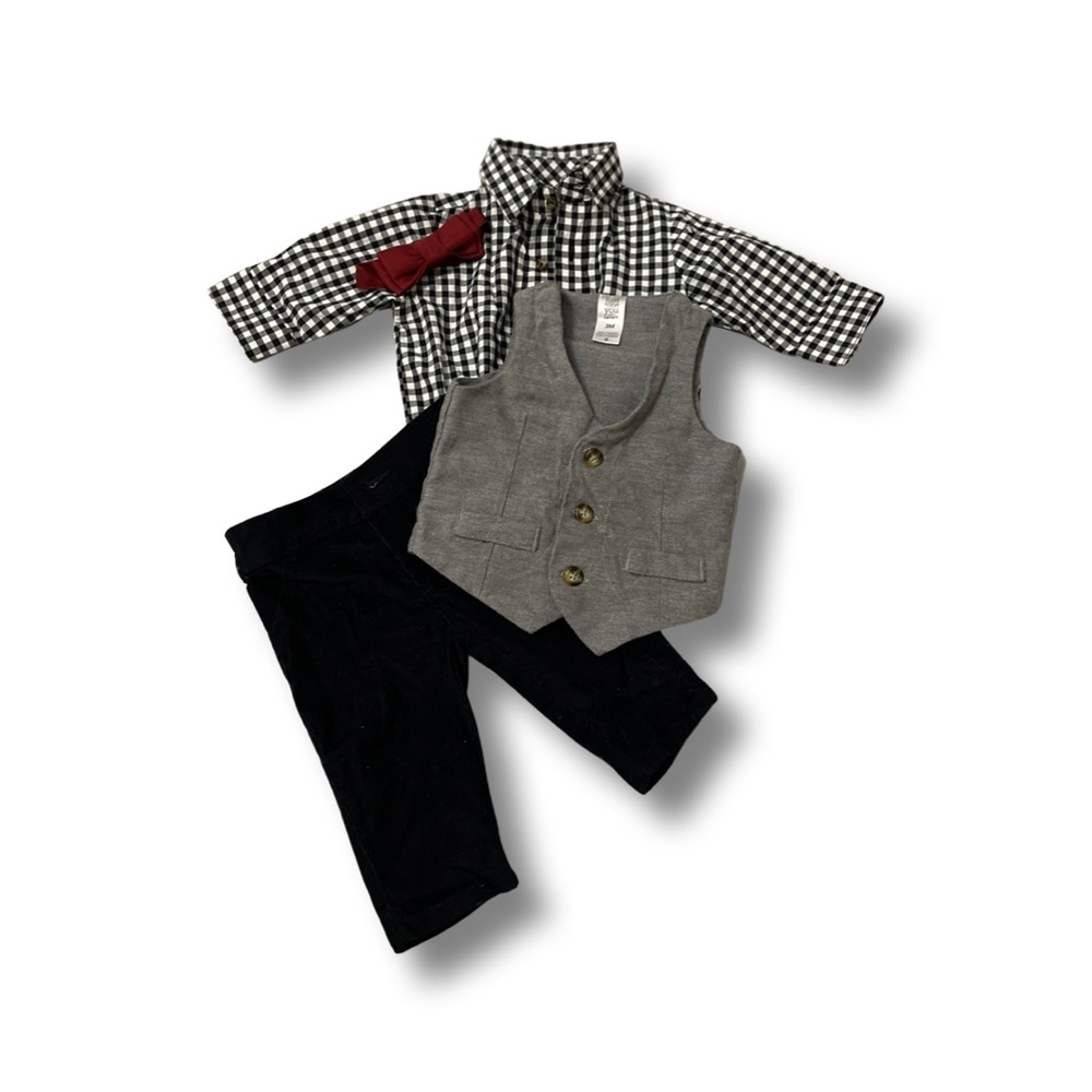 Carters Just One You Baby Boy’s - Vest Top and Bottom Set Gray 3M